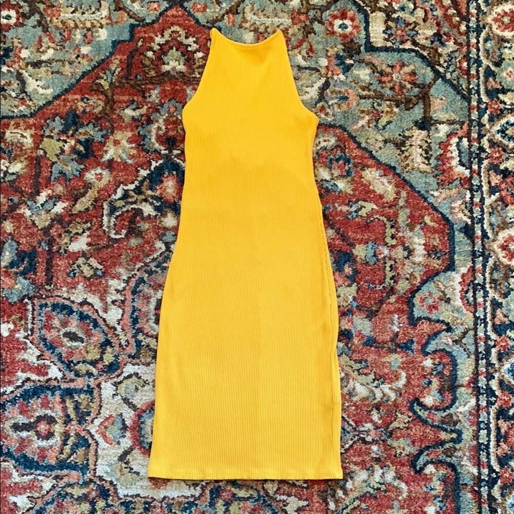 Yellow Sleeveless Women's Dress